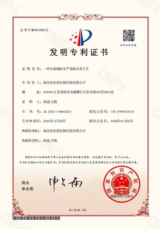 ANECO's “Carbomer Production System and Process” has been officially granted a National Invention Patent